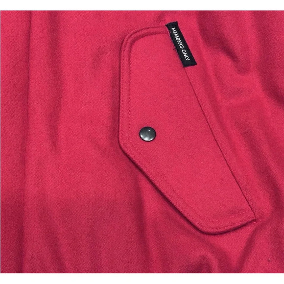 Vintage Members Only red wool Bomber jacket size 47L - Picture 4 of 10